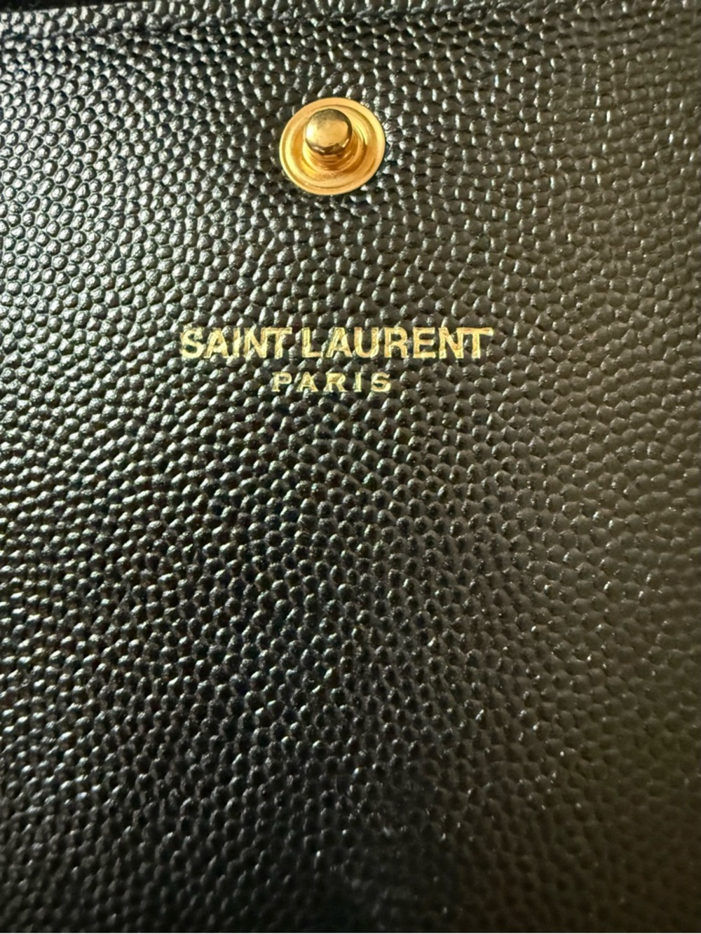 Saint Laurent Black Leather Wallet with Gold YSL Monogram - Picture 5 of 9